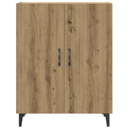 Credenza con Pensile Rovere Artigianale in Legno Multistrato