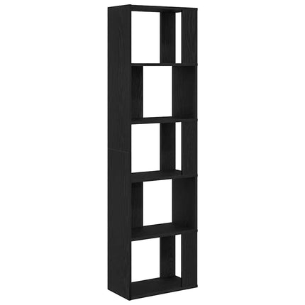 Libreria/Divisorio Rovere Nero 45x24x159 cm Legno Multistrato