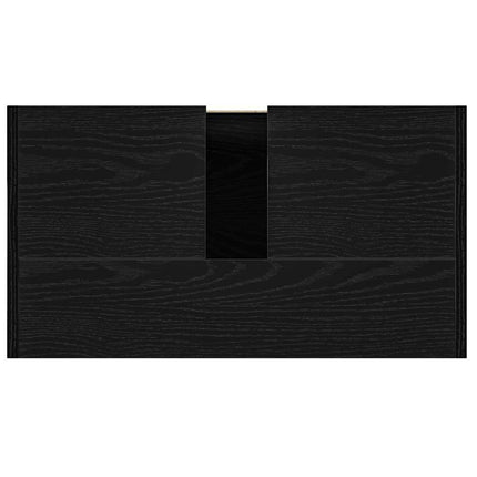 Armadietto Bagno Rovere Nero 60x33x60 cm Legno Ingegnerizzato