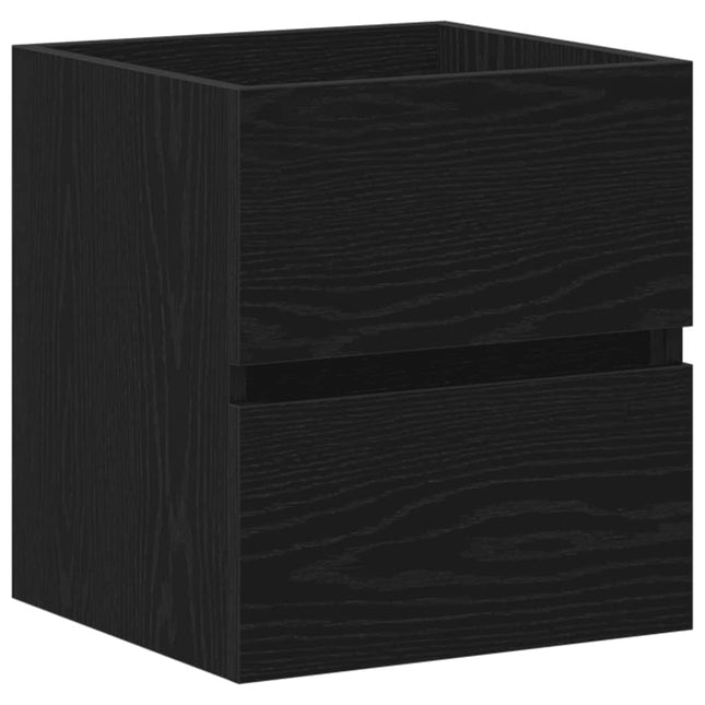 Mobile Lavabo Rovere Nero 41x38,5x45 cm in Legno Multistrato