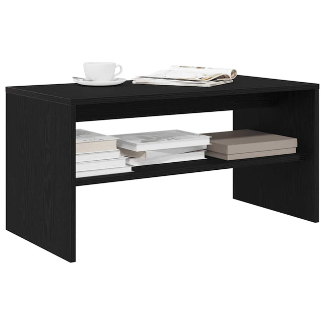 Mobile Porta TV Rovere Nero 80x40x40 cm in Legno Multistrato