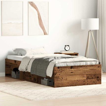 Giroletto senza Materasso Legno Antico 75x190 cm in Truciolato