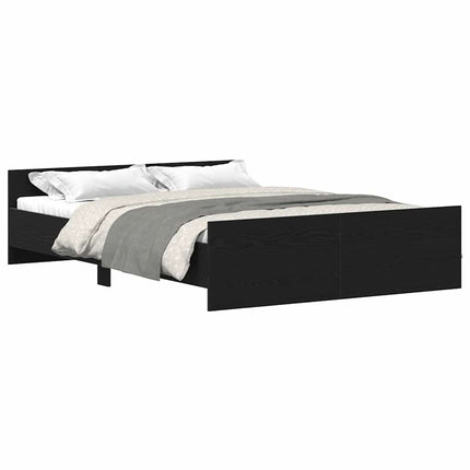 Giroletto senza Materasso Rovere Nero 120x200 cm Truciolato