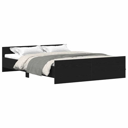 Giroletto senza Materasso Rovere Nero 160x200 cm Truciolato