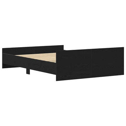 Giroletto senza Materasso Rovere Nero 120x190 cm Truciolato