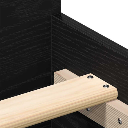 Giroletto senza Materasso Rovere Nero 120x190 cm Truciolato