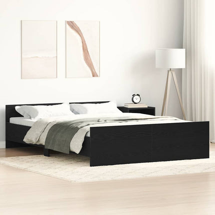 Giroletto senza Materasso Rovere Nero 120x190 cm Truciolato
