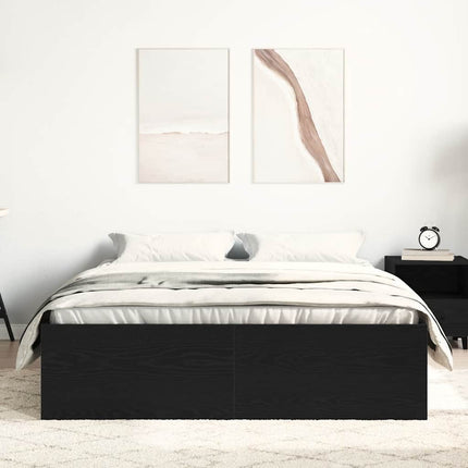 Giroletto senza Materasso Rovere Nero 120x200 cm Truciolato