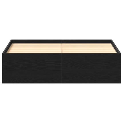 Giroletto senza Materasso Rovere Nero 120x200 cm Truciolato