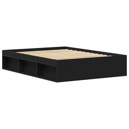Giroletto senza Materasso Rovere Nero 140x200 cm Truciolato