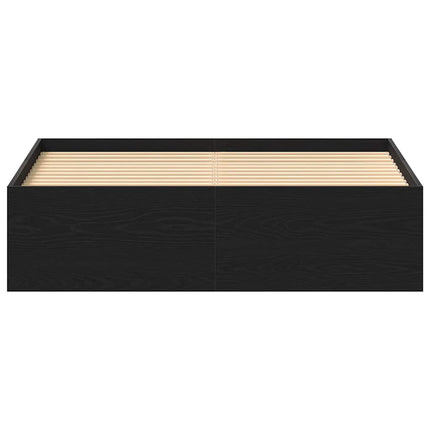 Giroletto senza Materasso Rovere Nero 140x200 cm Truciolato