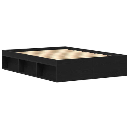 Giroletto senza Materasso Rovere Nero 140x200 cm Truciolato