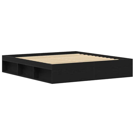 Giroletto senza Materasso Rovere Nero 150x200 cm Truciolato
