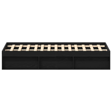 Giroletto senza Materasso Rovere Nero 150x200 cm Truciolato
