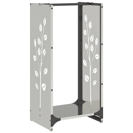 Rastrelliera per Legna da Ardere 40x30x80 cm in Acciaio Inox
