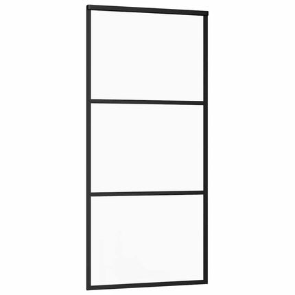 Porta Scorrevole con Ferramenta 76x205cm Vetro ESG Alluminio