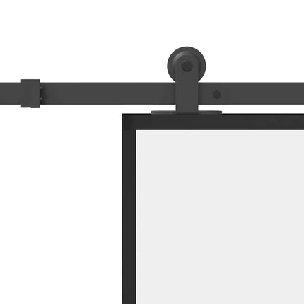 Porta Scorrevole con Ferramenta 76x205cm Vetro ESG Alluminio