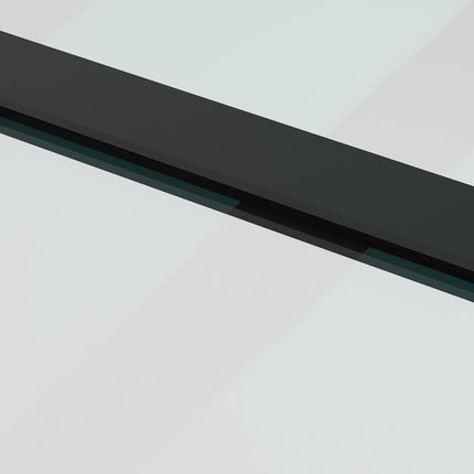 Porta Scorrevole con Ferramenta 76x205cm Vetro ESG Alluminio