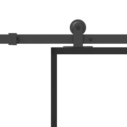 Porta Scorrevole con Ferramenta 76x205cm Vetro ESG Alluminio