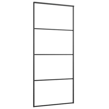 Porta Scorrevole con Ferramenta 90x205cm Vetro ESG Alluminio