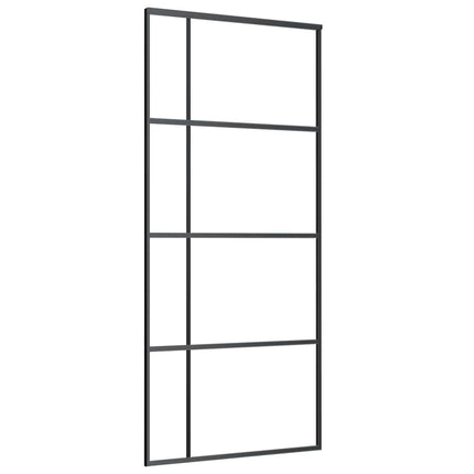 Porta Scorrevole con Ferramenta 90x205cm Vetro ESG Alluminio