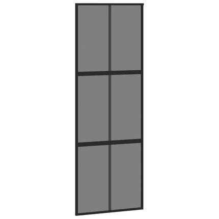 Porta Scorrevole Ferramenta 76x205 cm Vetro Temperato Alluminio