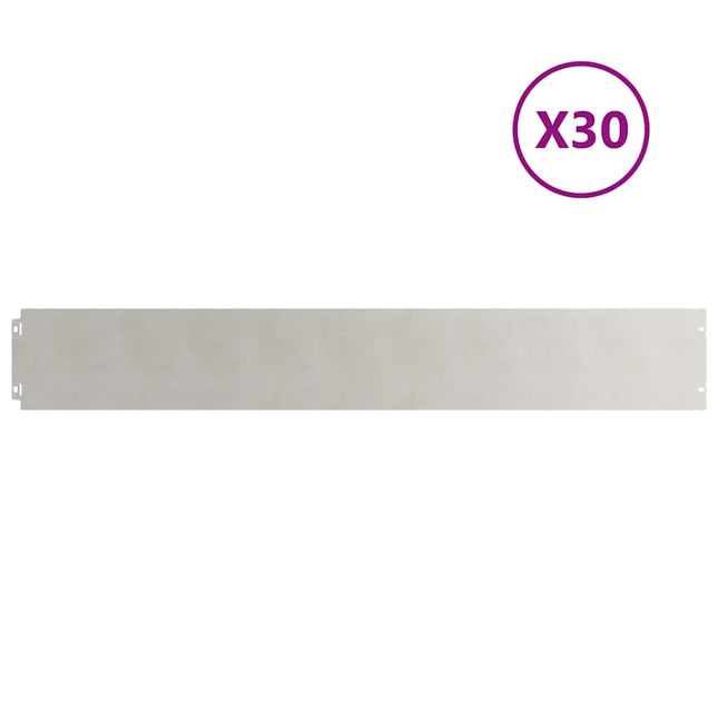 Bordure per Prato 30 pz 15x103 cm Acciaio Inossidabile