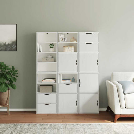 Armadietti Laterali 6 pz ODDA Bianco 40x24x79 cm Legno di Pino