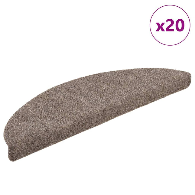 Tappetini Autoadesivi per Scale 20 pz Beige 56x17x3 cm