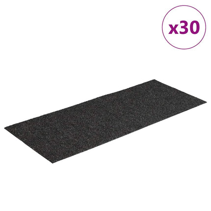 Tappetini per Scale Autoadesivi 30 pz Antracite 60x25 cm