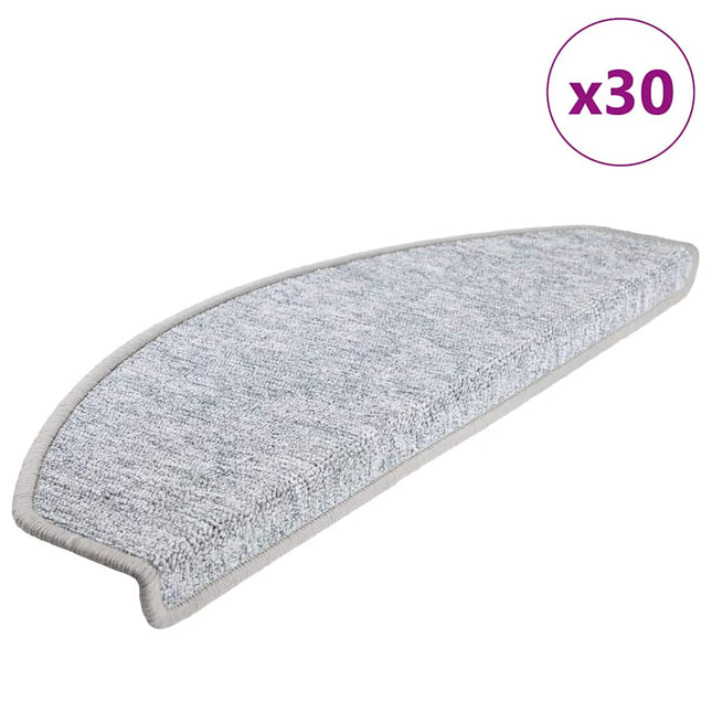 Tappetini per Scale 30 pz Grigio Chiaro 65x24x4 cm
