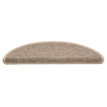 Tappeti Adesivi Scale Aspetto Sisal 30 pz 56x17x3cm Beige Scuro