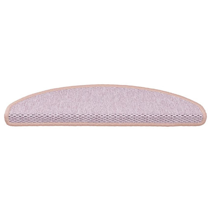 Tappeti Autoadesivi Scale Aspetto Sisal 30 pz 65x21x4 cm Rosa