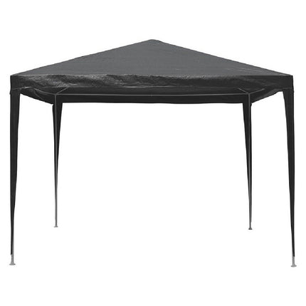 Gazebo Giardino 3x3 mt in Metallo Telo Impermeabile Grigio Terrazzo Stand Fiera