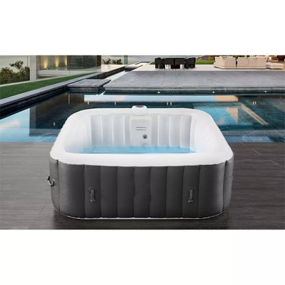 SPA Piscina idromassaggio Spa gonflabile in PVC - 6 posti - 185x185x65cm con LED