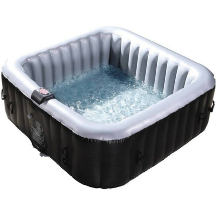 Spa gonfiabile in PVC - 6 posti - 185 x 185 x 65 cm - 130 getti idromassaggio - Copertura protettiva - Pannello
digitale integrato