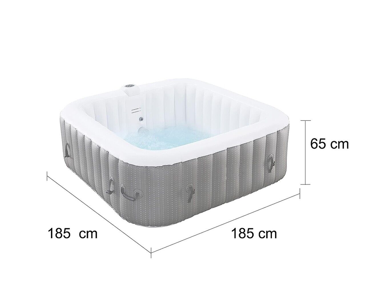 SPA Piscina idromassaggio Spa gonflabile in PVC - 6 posti - 185x185x65 cm